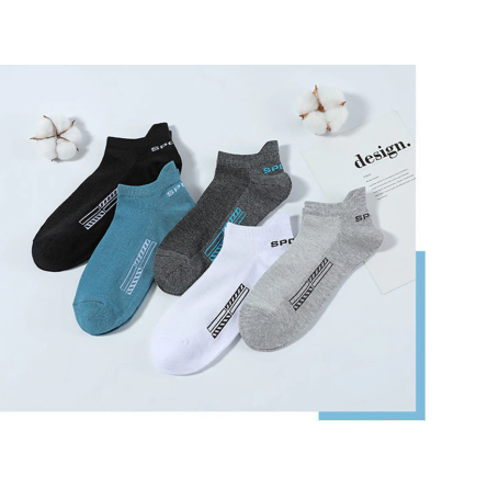 10 Pairs Men Cotton Short Socks High Quality Sports Casual Breathable Mesh Women's Low-Cut Crew Ankle