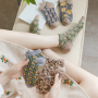 5 Pairs/ Lot Woman Socks Harajuku Retro Embroidery Cute Socks Lace Flower Crew Socks