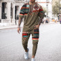 Men's Summer Tracksuit Vintage T-shirt+Trouser 2 Piece Street Trend Sports Set Men's Casual Jogging Clothing Short and Long Suit