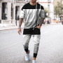 Men's Summer Tracksuit Vintage T-shirt+Trouser 2 Piece Street Trend Sports Set Men's Casual Jogging Clothing Short and Long Suit