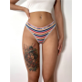 3PCS/Set Sexy Colorful Striped Cotton Lingerie For Women G-string Seamless Thongs Letter Underwear