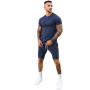 Men's casual suit Summer new trend printed short sleeve T-shirt and shorts sports two-piece suit for men