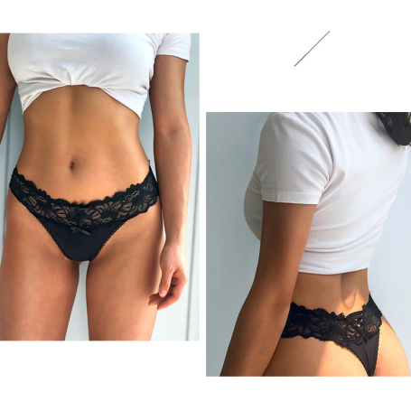 Women's Sexy Lace Panties Low Waist Underwear Female G String G String Breathable Lingerie Embroidery Temptation