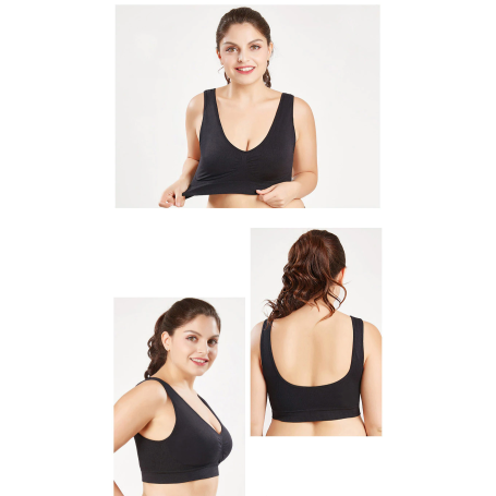 Women Seamless Bra With Pads Big Size 5XL 6XL Bralette Push Up Brassiere Bra Vest Wireless