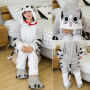 Women Flannel Pajamas Animal Cosplay One Piece Sleepwear Jumpsuits