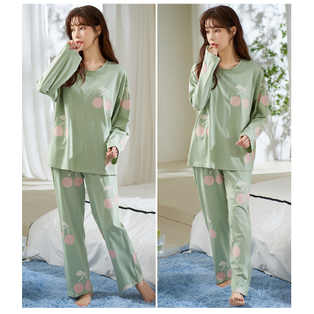 Cotton Pajama Sets Elegant Women Pajama's Sleepwear Bust Padded Loungewear