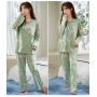 Cotton Pajama Sets Elegant Women Pajama's Sleepwear Bust Padded Loungewear