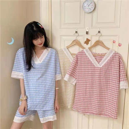 Pure Cotton Pajamas Women's Loose Casual Suit Large Size 3XL