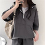 Schinotch Spring Casual Solid Color Outfits Women's Two Piece Suit Loose Sports Hooded Tracksuits Fashion Sweat Suit