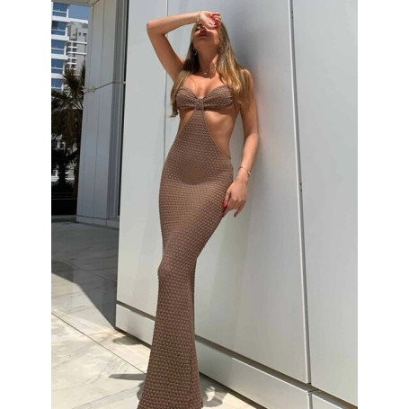 Hollow Out Women Halter Neck Backless Overall Sexy Outfits Solid Streetwear