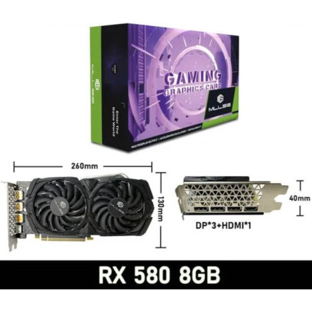 RX 580 8G Graphics Card GDDR5 256Bit 2048SP PCI Express 3.0×16 Computer 8Pin DP HDMI DVI rx580 8G Gaming Video Card