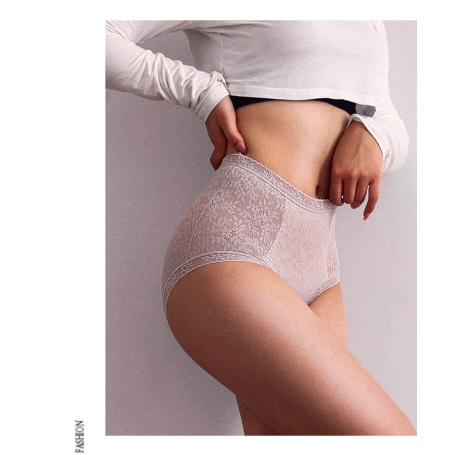 Ladies Sexy Mesh Panties High-waist Seamless Lace Underwear Transparent Lingerie