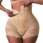 Women Shaper Corset Double Control Panties Slim Pants Seamless Body Shapewear High Waist Sexy Lace Shaper Panties Zipper