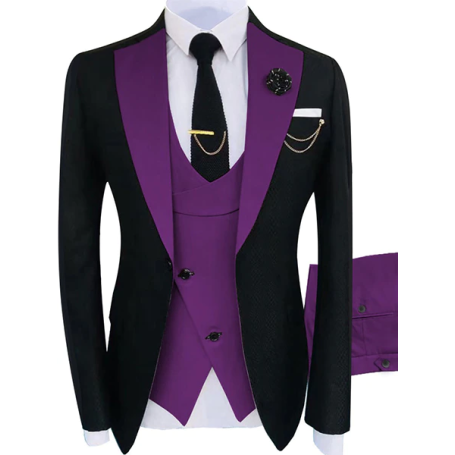 New Costume Homme Popular Clothing Luxury Party Stage Men's Suit Groomsmen Regular Fit Tuxedo 3 Peice Set Jacket+Trousers+Vest