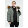 Women natural fur collar thick cotton loose clothing outerwear high quality Jacket