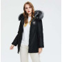 Women's jacket parkas long quilted coat Plus Size warm clothing natural fur hooded outerwear