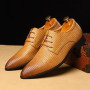 Men's Comfortable Fashion Genuine Leather Shoes Casual Shoes Formal Lace-up Footwear