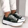 Women Pattern Canvas Sneakers Casual Shoes Sneakers Shoes Flat Lace-Up