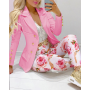 Women Pants Suits Solid Single Breasted Blazers Tops + Pencil Pants Two 2 Piece Sets Office Lady Fashion Outfit