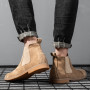Men's Fashion Comfortable Formal Boots Large Casual Suede Chelsea Leather Shoes Platform Boots