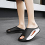 Women's Men Thick Sole Platform Slippers EVA Simple and Versatile Casual Beach Shoes