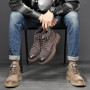 Men Shoes Genuine Leather Ankle Boots High Tops Leather Casual Shoes