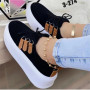 Women Solid Color Lace-Up Sneakers Vulcanized Shoes Comfort Casual Flats Shoes