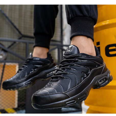 New Protective Shoes Work Sneakers Air Cushion Safety Shoes Men Anti-smash Anti-puncture Lightweight Comfortable Men Shoes