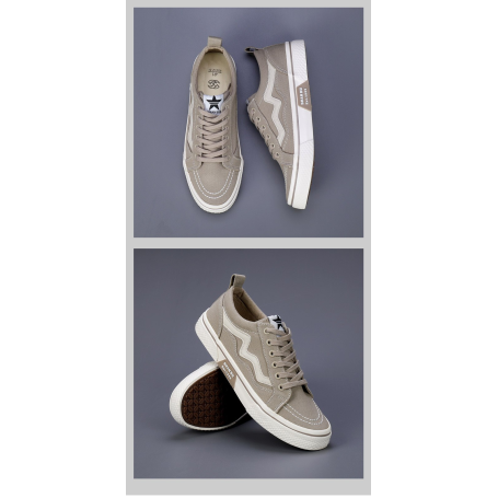 Men's Canvas Shoes Breathable Soft Bottom Flat Loafers Youth Tide Shoes Vulcanized Shoes