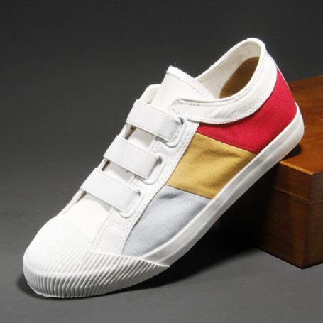 New Men's Canvas Shoes Are Versatile Trendy Color Matching Breathable Lightweight Low-top Casual Shoes