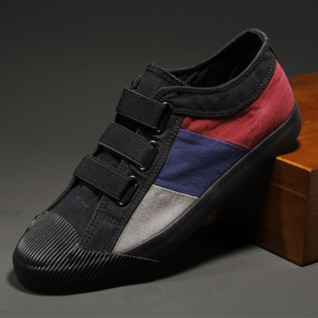 New Men's Canvas Shoes Are Versatile Trendy Color Matching Breathable Lightweight Low-top Casual Shoes