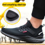 Men With Steel Toe Cap Anti-smash Work Shoes Sneakers Light Puncture-Proof Indestructible Safety Shoes
