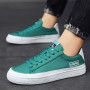 Fashion Low-cut Canvas Sneakers Men Comfortable Flat Skateboard Shoes Lace-up Breathable Vulcanized Shoes