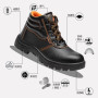 New Men Comfortable Work Shoes Safety Shoes With Steel Toe Cap Anti-smash Sneakers Boots Puncture-proof Indestructible Shoes