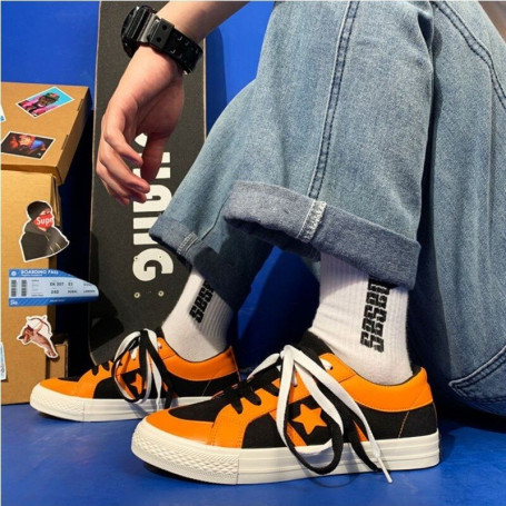 Men Canvas Sneakers Contrast Color Casual Low-top Breathable Trendy Shoes Comfortable Athletic Unisex Footwear