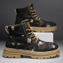 New Denim Personalized Martin Boots Men's Casual High Top Shoes Retro Versatile Outdoor Couples shoes size 35-44