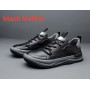 Men's Breathable Leather Sneakers Spring Round Toe Shoes Thick Sole Non-slip Flats