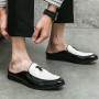 Men Patent Leather Casual Driving Shoes Loafer Lightweight Flats Sandals Big Size46