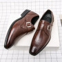 Men Dress Shoes Plus Size 38-48 Elegant Split Leather Shoes Formal Social Shoes Oxfords High Quality