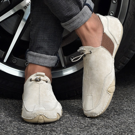 Casual Slip On Loafers Outdoor Light Flat Genuine Leather Sneaker Shoes