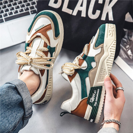 Men Skateboarding Shoes Canvas Thick Bottom Platform Comfortable Breathable Vulcanized Shoes