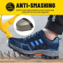 Unisex Men Steel Toe Cap Work Safety Shoes Puncture-Proof Boots Non Slip Sneakers Indestructible Shoes Security Boots