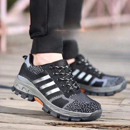 Unisex Men Steel Toe Cap Work Safety Shoes Puncture-Proof Boots Non Slip Sneakers Indestructible Shoes Security Boots
