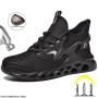 Men Work Safety Shoes Anti-smashing Steel Toe Construction Indestructible Shoes Work Sneakers