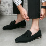 Novel Designer Great Britain Pointed Suede Tassels Oxford Formal Shoes For Men Casual Loafers