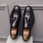 Tassel Carving Loafer Shoes Men Slip on Driving Moccasins Comfortable Leather Shoes
