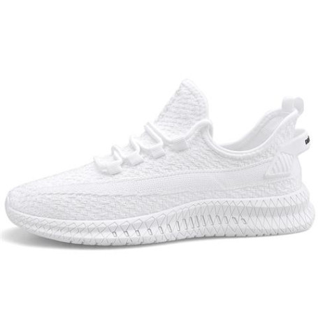 Men Lace Up Flat Shoes Mesh Vulcanize Fashion Breathable Sneakers