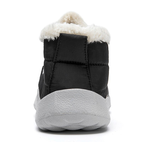 Women Shoes Plush Fur Ankle Boots Slip On Flat Casual Shoes Waterproof Ultralight Footwear