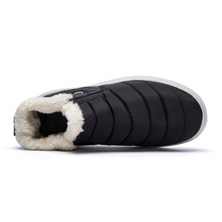 Women Shoes Plush Fur Ankle Boots Slip On Flat Casual Shoes Waterproof Ultralight Footwear