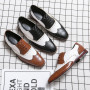 Men's high quality dress shoes business office shoes leather loafers big size：38-48